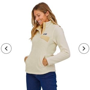 Patagonia Re-Tool Snap-T Fleece Pullover in Raw Linen / White
